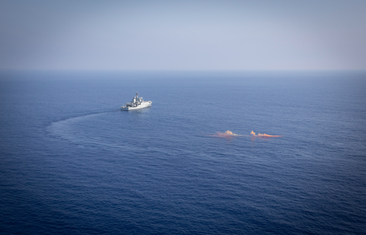 HMS Enterprise takes part in search and rescue exercise in the Mediterranean