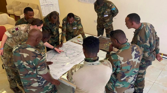British Army trains Somali National Army Brigade headquarters