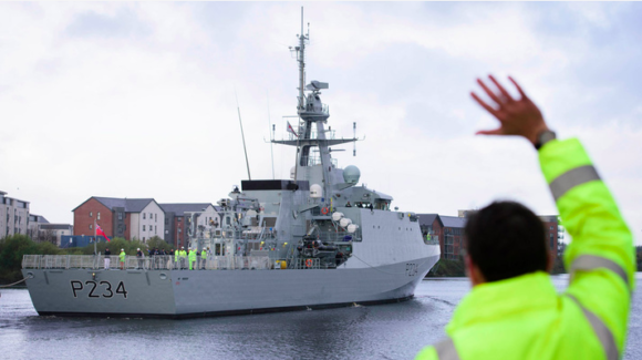 Final next generation patrol ship heads for her new home in Portsmouth