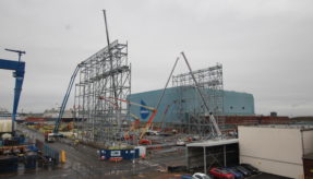 Type 31 frigate building hall unveiled in Rosyth