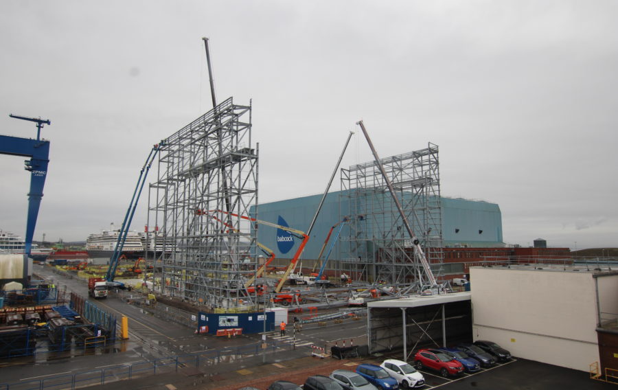 Type 31 frigate building hall unveiled in Rosyth