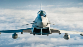 RAF Typhoon fighter jets and Army Air Corps Apache helicopters were involved in the training exercise off the coast of Estonia,