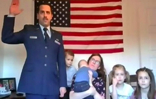 Dstl exchange officer inducted into United States Space Force