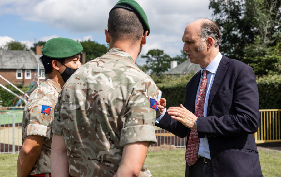 Defence Minister visits newly refurbished homes at Catterick