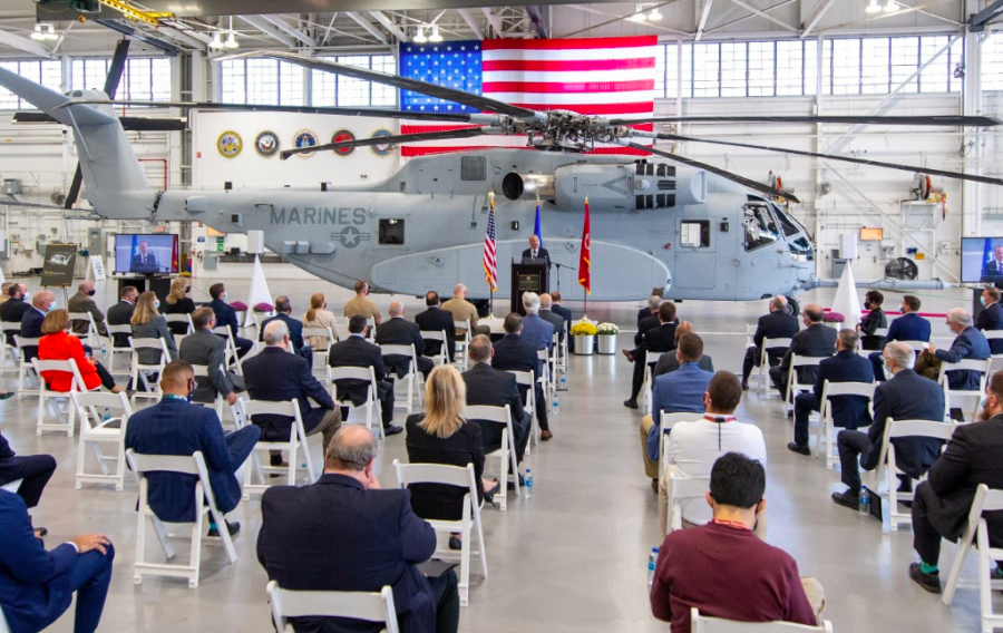 First Connecticut-built Sikorsky CH-53K handed to US Marine Corps