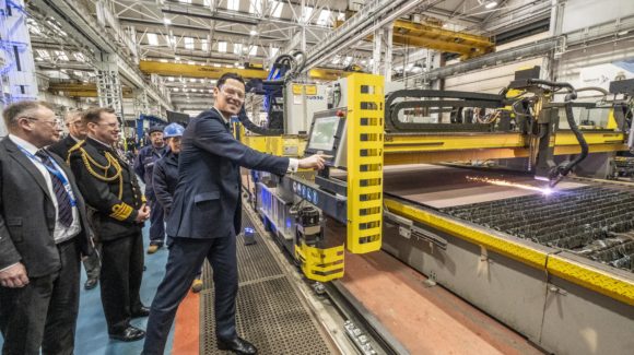 Babcock cuts steel on second Royal Navy Type 31 Inspiration Class frigate at Rosyth