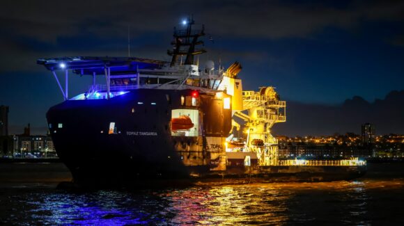 DE&S has purchased the first of two Multi-Role Ocean Surveillance (MROS) ships that will carry cutting-edge equipment to protect Britain’s critical subsea cables and pipelines from hostile attack.