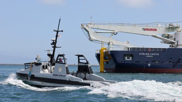 A new minehunting ‘mothership’ and its drone companions, have been trialled together for the first time.