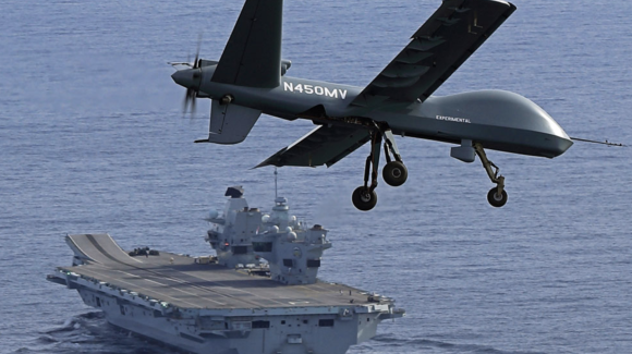 GA-ASI demonstrates short takeoff:landing of UAS on UK carrier