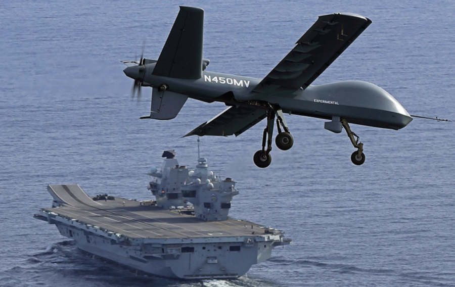 GA-ASI demonstrates short takeoff:landing of UAS on UK carrier