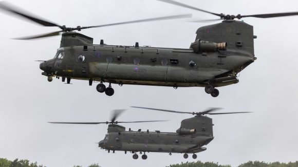 Britain’s heavy lift capability will be bolstered with the purchase of 14 extended-range Chinooks (CH47-ER), which will pump an estimated £151M into the UK economy.