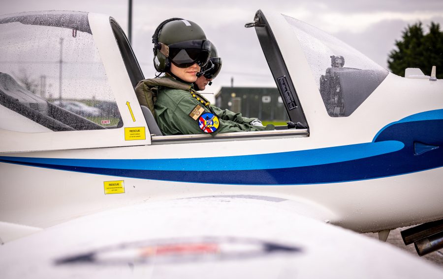 Image of a Ukrainian fast jet pilots, seen here at a training facility within the UK. The first Ukrainian pilots to have undergone intensive training under the guidance and world-leading expertise of Royal Air Force instructors have graduated yesterday (21/03/2024). The 10 pilots received basic flying, ground school and language training in the UK and will one day form the first line of defence in protecting Ukraines skies from Putins forces. The cohort will now move to advanced flying training provided by the French Air Force before learning to fly F-16 fighter jets. This effort is a key UK contribution to the Air Capability Coalition, co-led by the United States, Denmark and the Netherlands, which is helping build an air force consisting of modern fighter jets to form the cornerstone of Ukraines armed forces. The capability coalitions were established last year to provide a long-term commitment to supporting Ukraines armed forces, with the UK co-leading the maritime and drone coalitions.