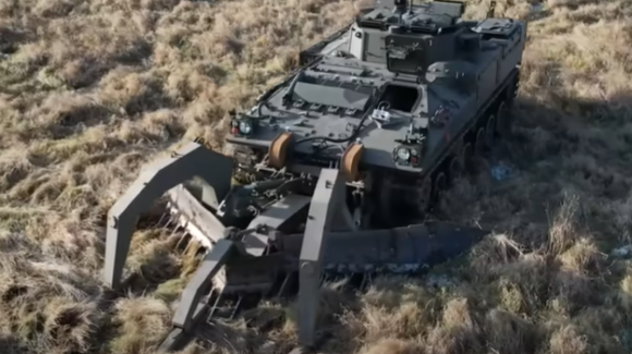 British soldiers are to be better shielded from danger as Weevil - a new high-tech, remote-controlled mine plough system is put through its paces.