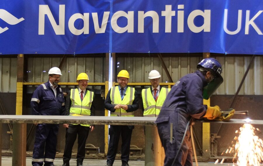 Navantia UK has begun fabrication of a transport barge at its Methil facility in Fife, Scotland.