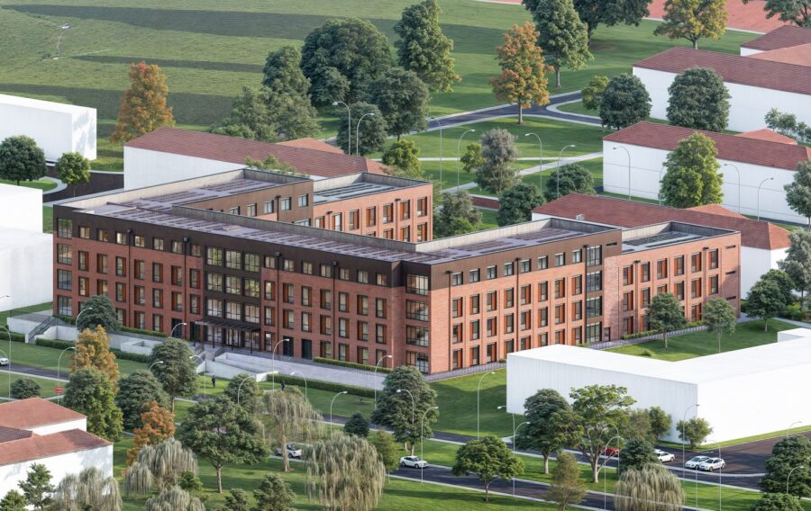 A significant infrastructure project has begun at Baker Barracks, Thorney Island, where new Single Living Accommodation (SLA) is under construction