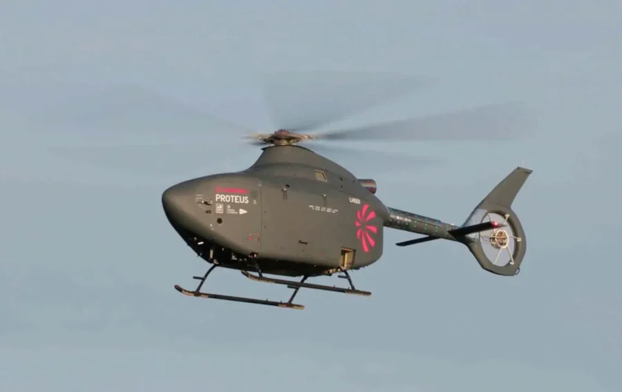 The Royal Navy has reached a pivotal milestone in its transition toward a hybrid fleet with the successful maiden flight of the Proteus, the United Kingdom’s first full-scale autonomous helicopter.