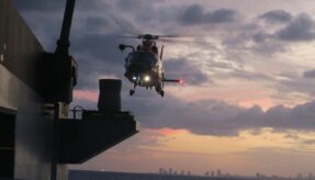 Glamox, a global provider of lighting solutions, has confirmed the successful completion of the first night landing by a foreign partner helicopter on a UK Royal Navy Batch 2 Offshore Patrol Vessel (OPV).