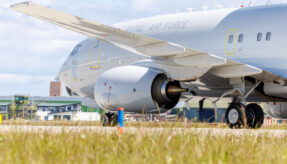 The RAF's next-generation airborne early warning aircraft has touched down in Scotland, with the first Boeing E-7 Wedgetail AEW Mk1 arriving at RAF Lossiemout