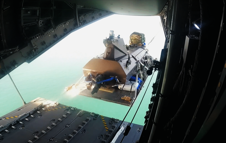 Kraken Technology Group and Capewell, working with the Royal Navy under Project Beehive, have successfully completed the world's first extracted-load airdrop of an uncrewed surface vessel from an A400M military transport aircraft, demonstrating a new rapid-insertion capability for maritime force projection.