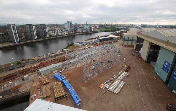 Construction has begun on a new £3.3 million paint facility at BAE Systems' Govan shipyard in Glasgow,